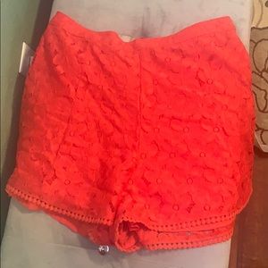Hollister red lace short